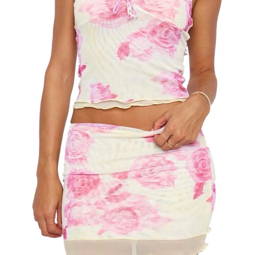 Pink Floral Two-Piece Set